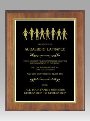 Walnut Cove Edged Plaque Black