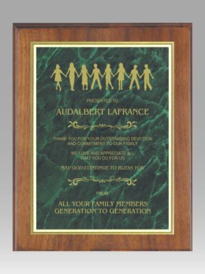 Walnut Cove Edged Plaque Green