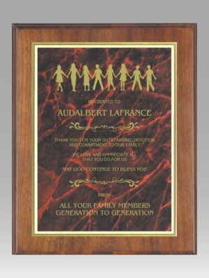 Walnut Cove Edged Plaque Red