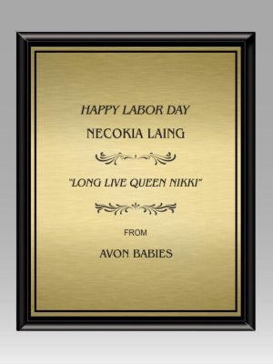 Economy Ebony Plaque - Gold