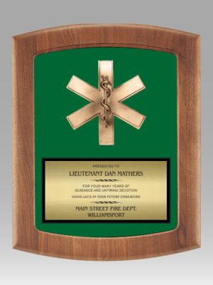 Walnut EMT Plaque