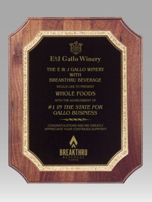 Genuine Walnut Notched Plaque