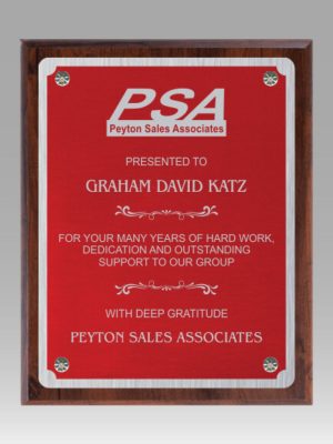 Red With Silver Trim Cherry Plaque