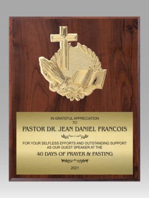 Plaque With Bible Scene