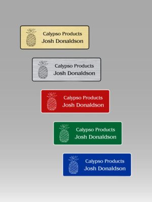 1" x 3" Laser Engraved Rounded Corner Name Badge