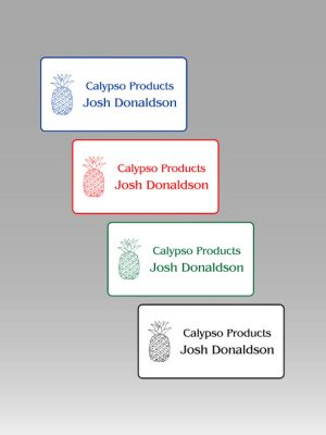 1.5" x 3" Laser Engraved Rounded Corner Name Badge