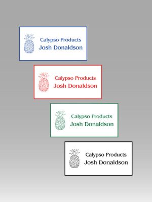 1.5" x 3" Laser Engraved Squared Corner Name Badge