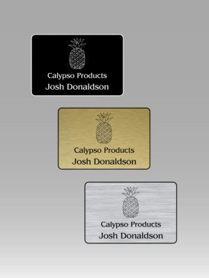 2" x 3" Laser Engraved Rounded Corner Name Badge