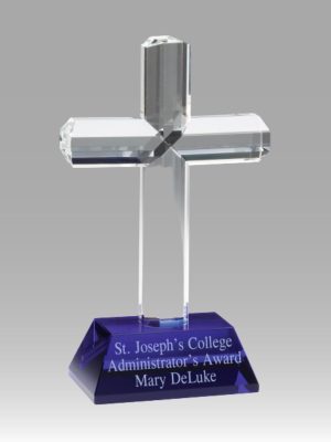 Crystal Cross Award - Blue Base