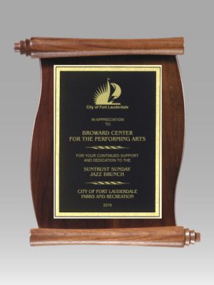 Walnut Scroll Plaque