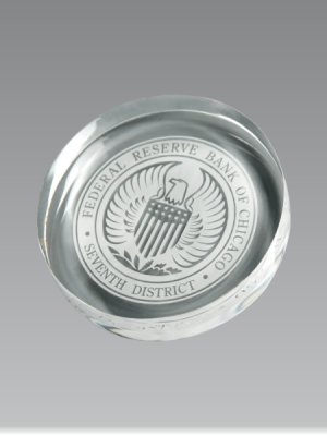 Circular Acrylic Paperweight