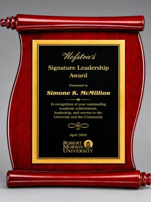 Rosewood Scroll Plaque