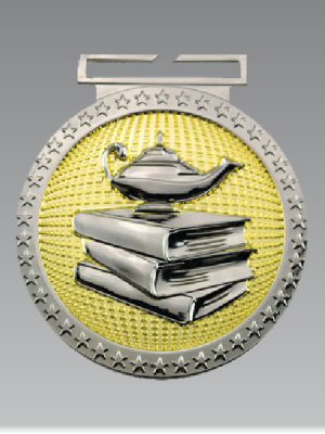 Deluxe Dual Plated Lamp of Knowledge Medal