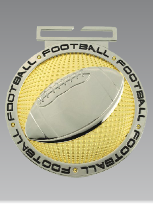 Deluxe Dual Plated Football Medal