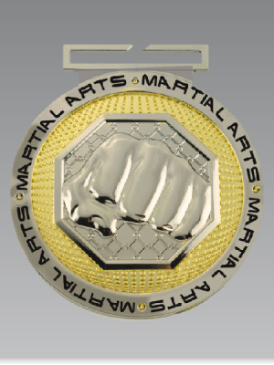 Deluxe Dual Plated Martial Arts Medal