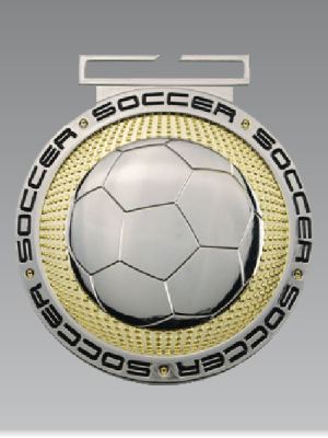Deluxe Dual Plated Soccer Medal