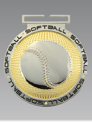 Deluxe Dual Plated Softball Medal