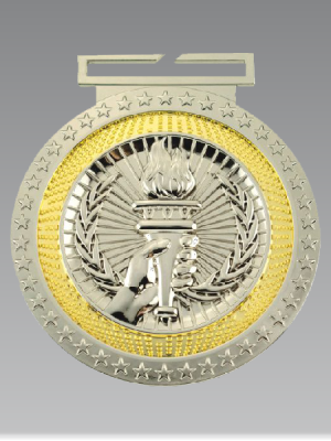 Deluxe Dual Plated Torch Medal