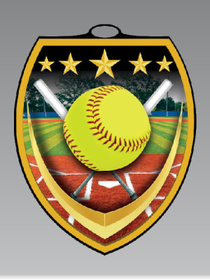 Shield Blast Softball Medal