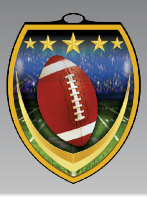 Shield Blast Football Medal