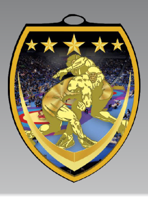 Shield Blast Wrestling Medal