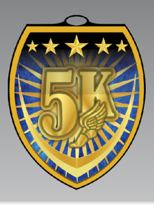 3.5" Shield Blast 5K Run Medal