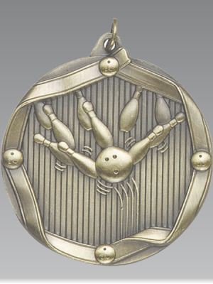 Bowling Ribbon Medal