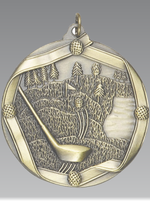 Golf Ribbon Medal
