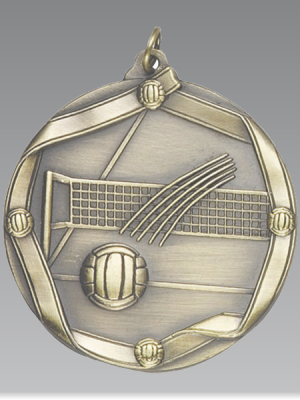 Volleyball Ribbon Medal