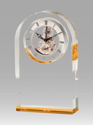 Elegant Gold Highlighted Crystal Clock