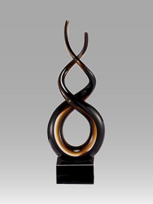 Black and Gold Glass Art - 3 Sizes