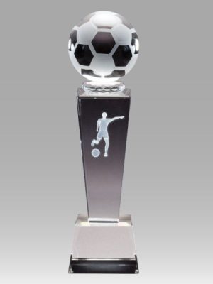 3D Crystal Female Soccer Tower