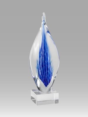 Glass Deco Blue Swirl