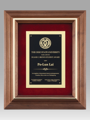 Walnut Framed Plaque