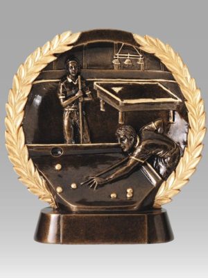 3D Billiards Bronze Trophy