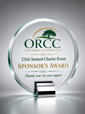 Full Color Crystal Circular Award